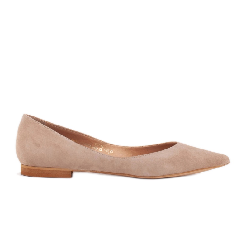 Marco Shoes Naisten ballerinat matalalla sivulla beige