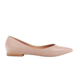 Marco Shoes Naisten ballerinat matalalla sivulla beige