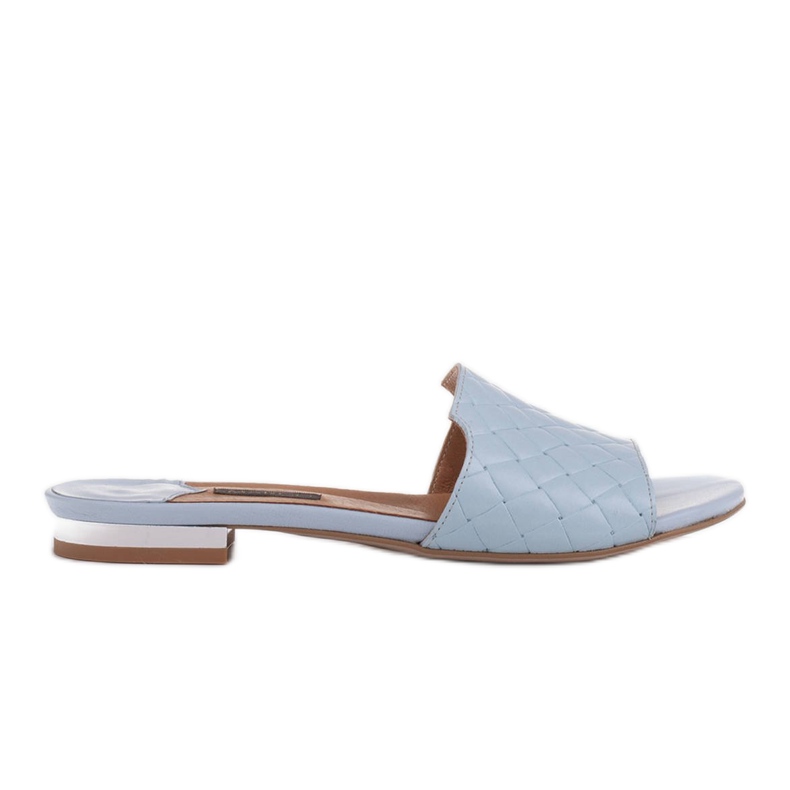 Marco Shoes Tyylikkäät naisten tossut kohokuvioidusta nahasta sininen