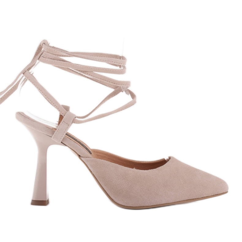 Marco Shoes Sidotut pumput nilkan ympärille beige