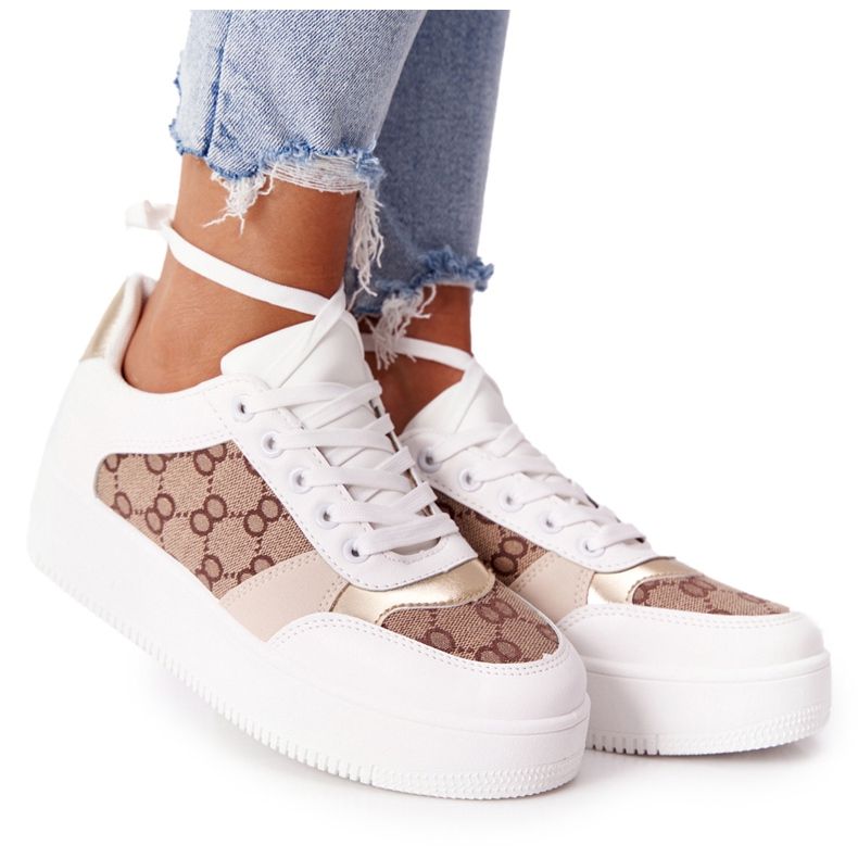 Urheilujalkineet Lenkkarit lavalla valkoinen ja kultainen Allisone