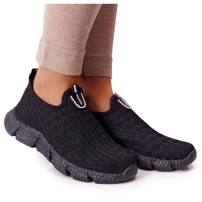 Naisten urheilukengät Slip-on Black Marathon musta