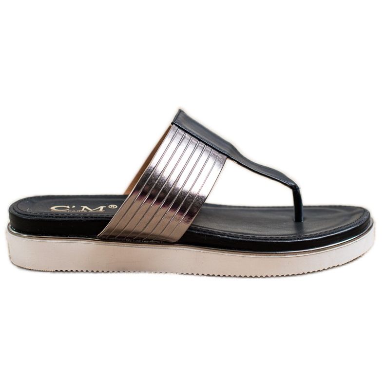 Cm Paris Mukavat Eco-nahkaiset varvastossut musta