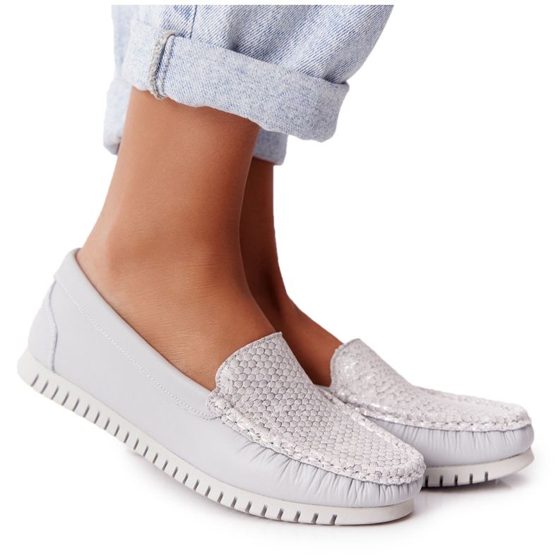 Naisten nahkakengät S.Barski 97630 Harmaa