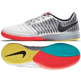 Nike Lunar Gato Ii Ic M 580456167 jalkapallokengät musta, valkoinen, harmaa / hopea valkoinen
