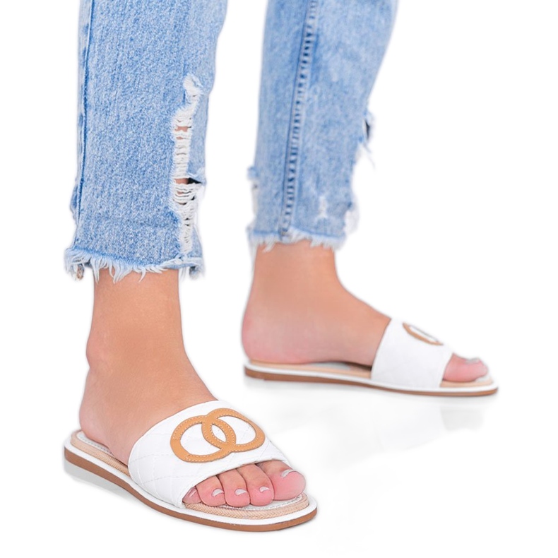 Ypsy naisten valkoiset tossut valkoinen