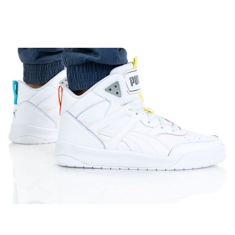 Puma Backcourt Mid Rainbow M 368872 01 valkoinen