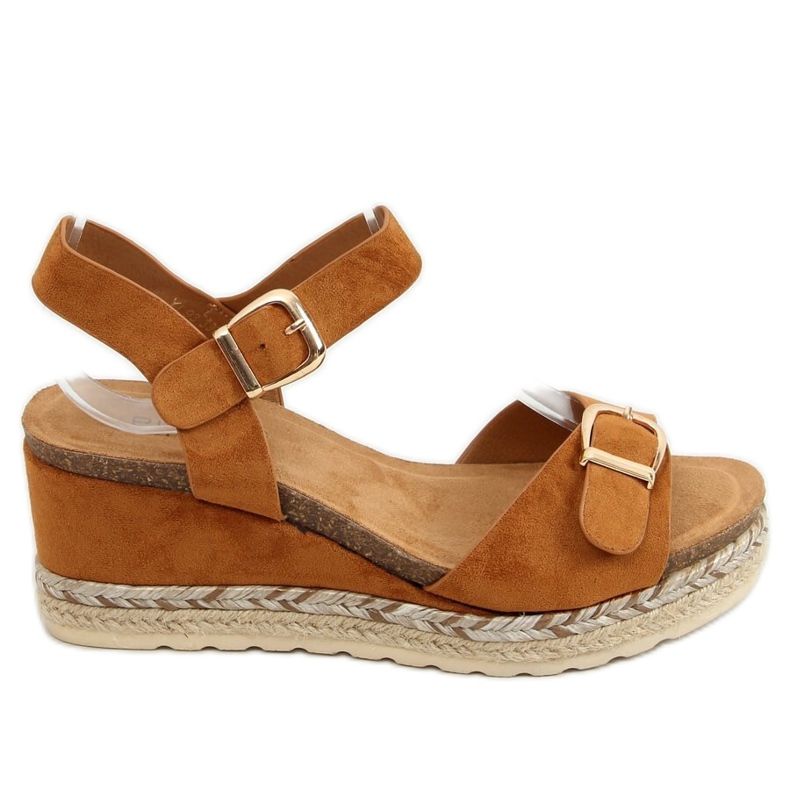 Espadrillot kiilakamelilla YL93 Camel ruskea
