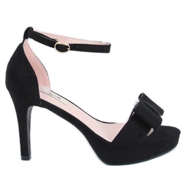 Musta 9R32 Musta platform -sandaalit