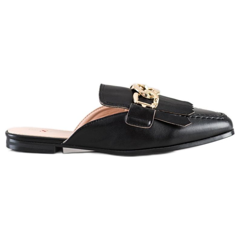 Seastar Tyylikkäät tossut koristeella musta