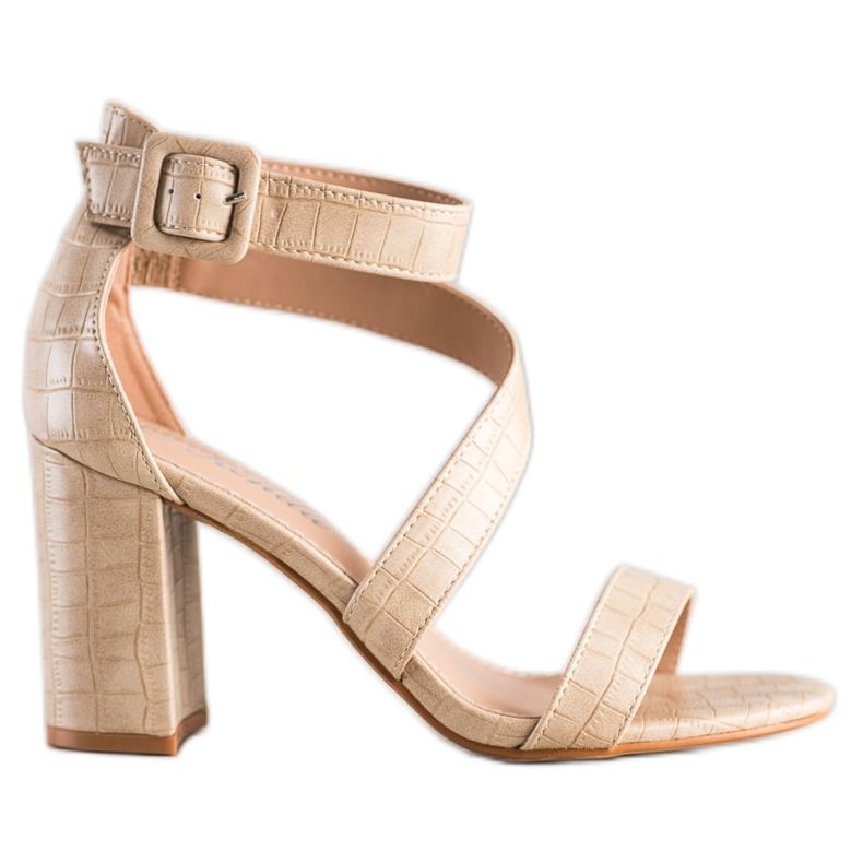 Renda Sandaalit baarissa Eco -nahkaa beige