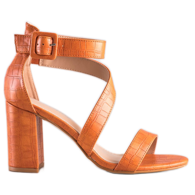 Renda Sandaalit baarissa Eco -nahkaa oranssi