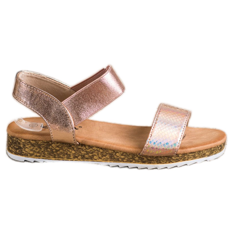 Kayla Kiiltävät Eco -nahkasandaalit kultainen