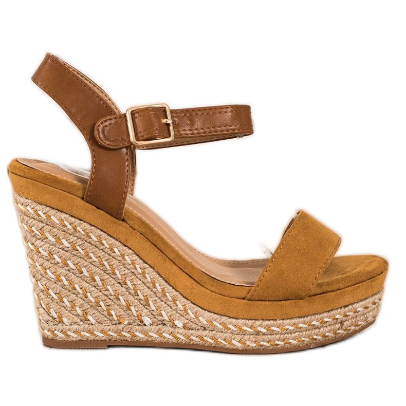 SHELOVET Espadrilles On Wedge Sandaalit ruskea