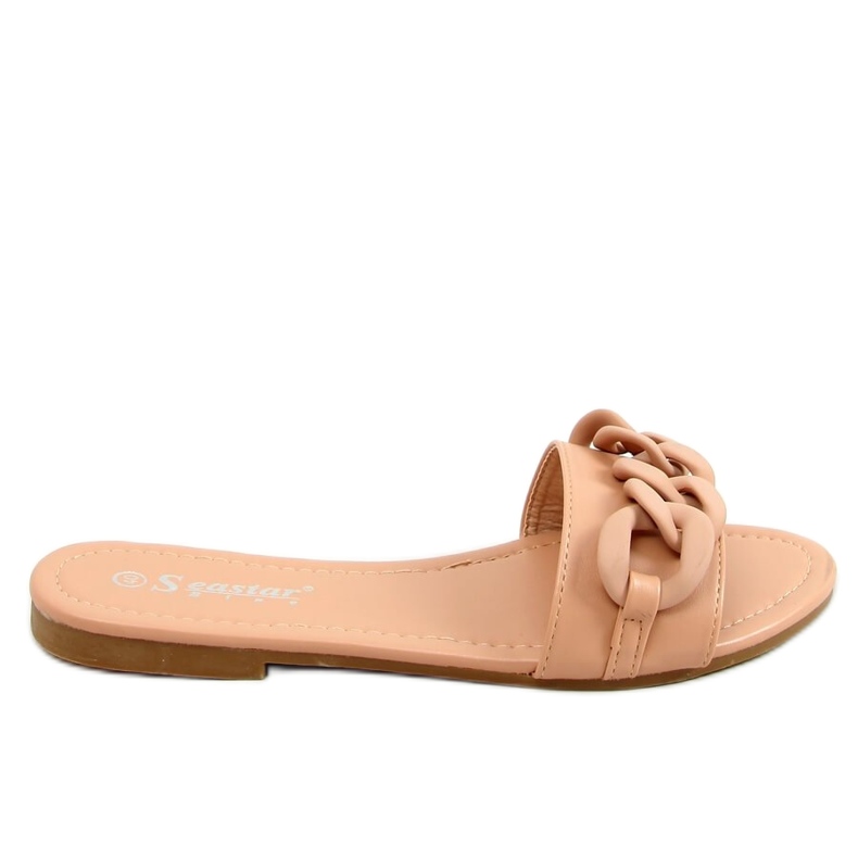 Beige tossut ketjulla CK205P Khaki