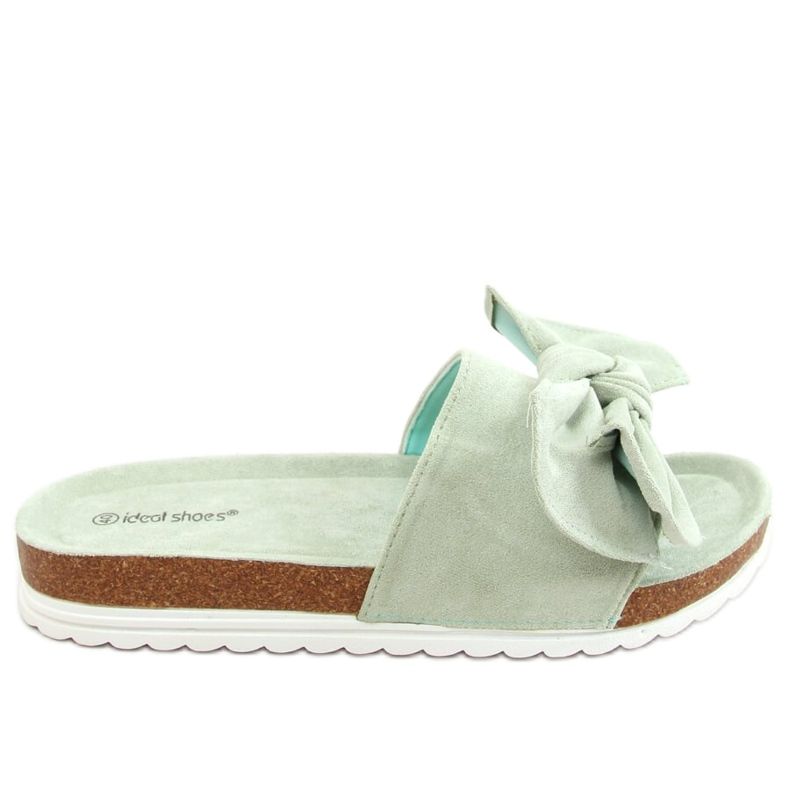 Aquamarine 7855 Vihreät tohvelit korkissa