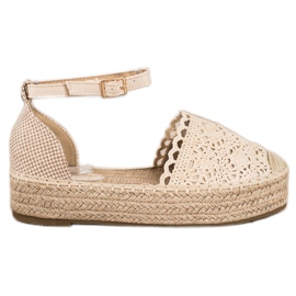 Sixth Sense Espadrillit, joissa on pitsi beige