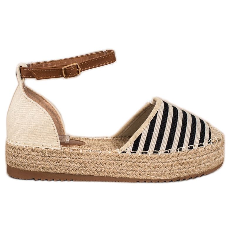 Clowse Raidalliset espadrillit soljella beige ruskea musta