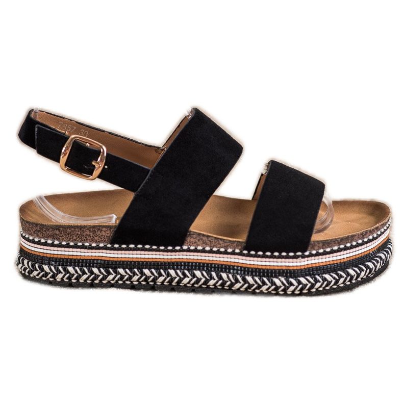 Ideal Shoes Mokka sandaalit alustalla musta