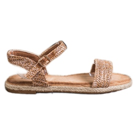 Bestelle Punotut sandaalit soljella kultainen