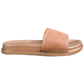 SHELOVET Kultaiset kiiltävät tossut kultainen