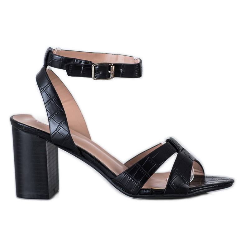 Renda Tyylikkäät sandaalit baarissa musta