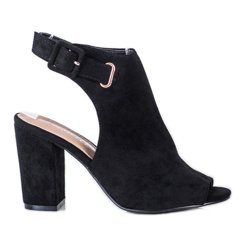 Bestelle Suljetut sandaalit soljella musta