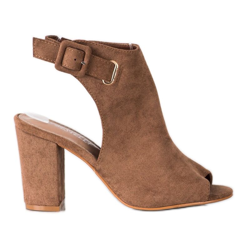 Bestelle Suljetut sandaalit soljella ruskea