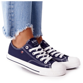 Naisten lenkkarit Lee Cooper LCW-21-31-0095L Navy Blue valkoinen tummansininen