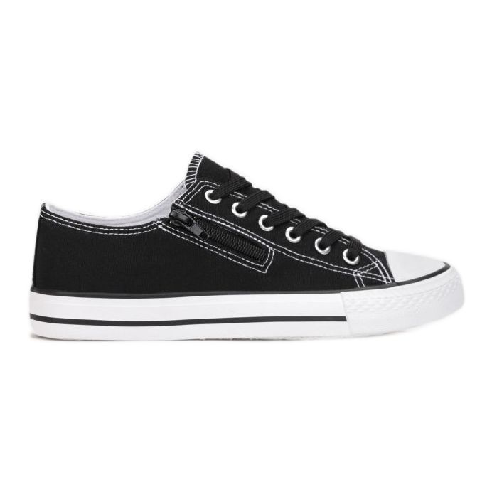 Naisten lenkkarit vetoketjulla, musta Malani