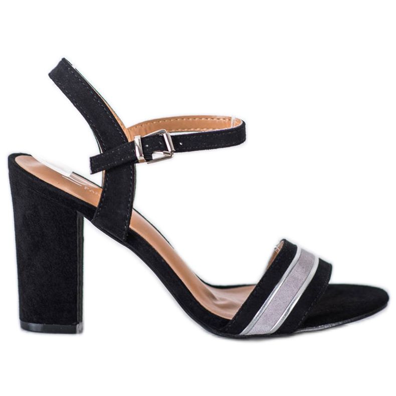 Cm Paris Korkeakorkoiset sandaalit musta