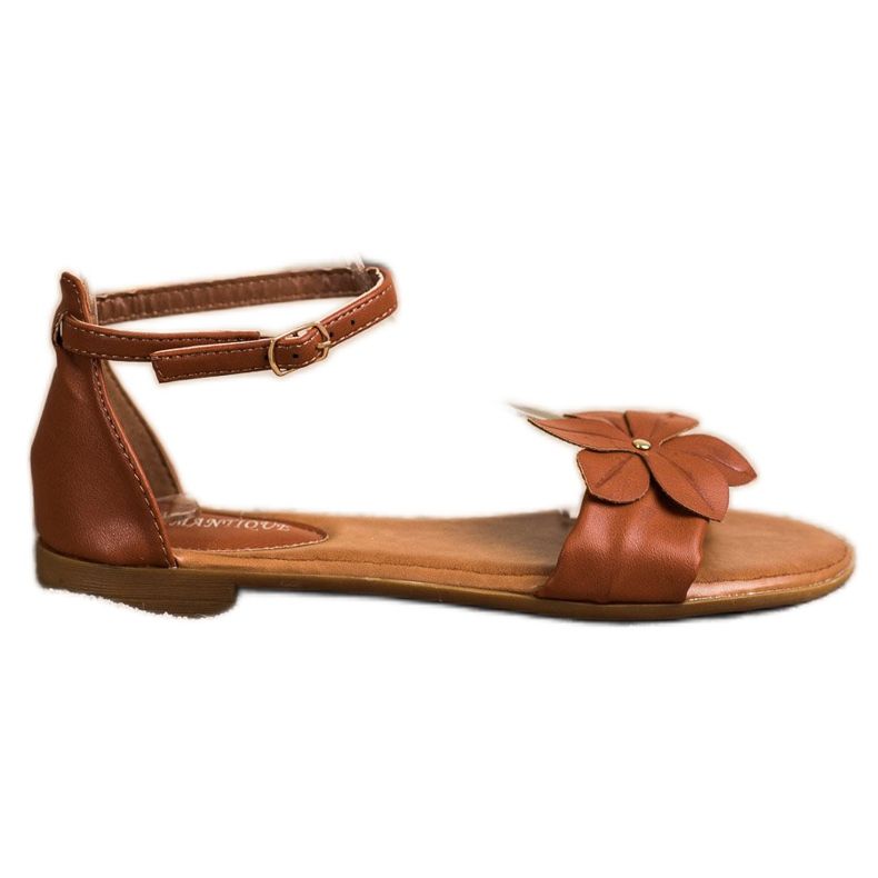 Diamantique Ruskeat sandaalit kukalla