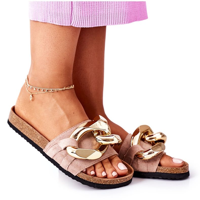 S.Barski Tossut korkissa ketjulla S. Barski SB001 Beige