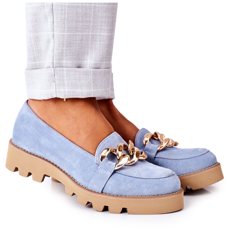 Mokkanahkakengät Lewski Shoes 3040 Blue sininen