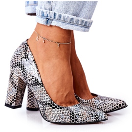 Lewski Shoes Nahkapumput, joissa on eläinkuvio Lewski-kengät 2453 musta-sininen