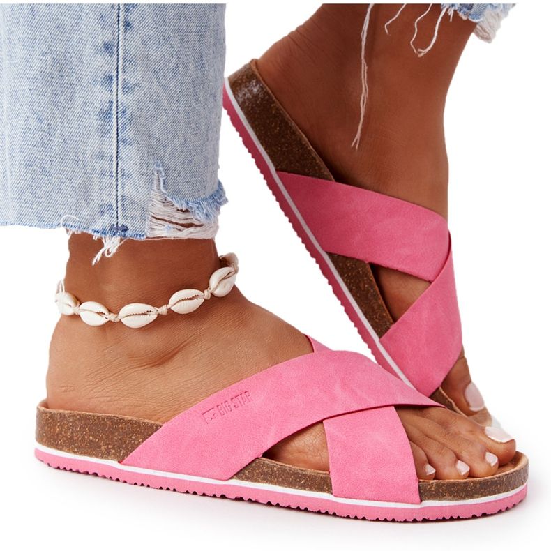 Nahkaprofiilitossut Big Star HH274597 Fuchsia vaaleanpunainen