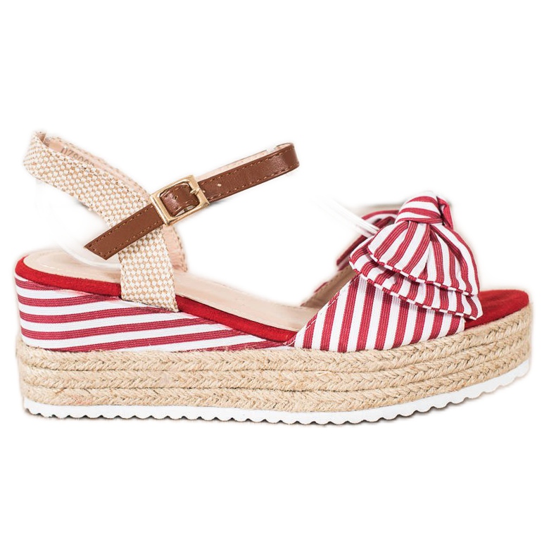 Sweet Shoes Espadrilles -sandaalit raidoilla punainen