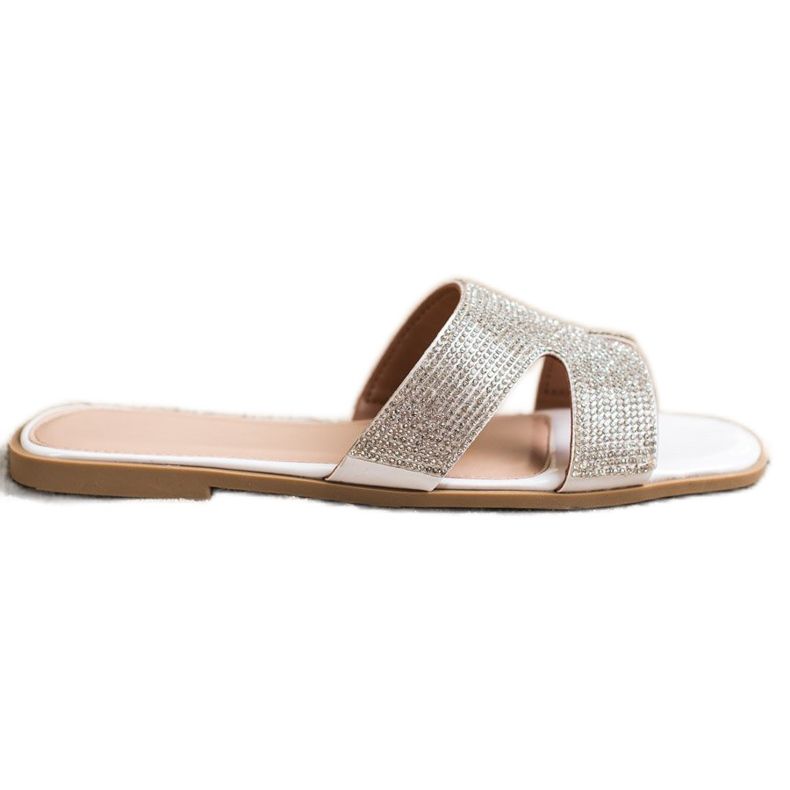 SHELOVET Tossut kristalleilla valkoinen