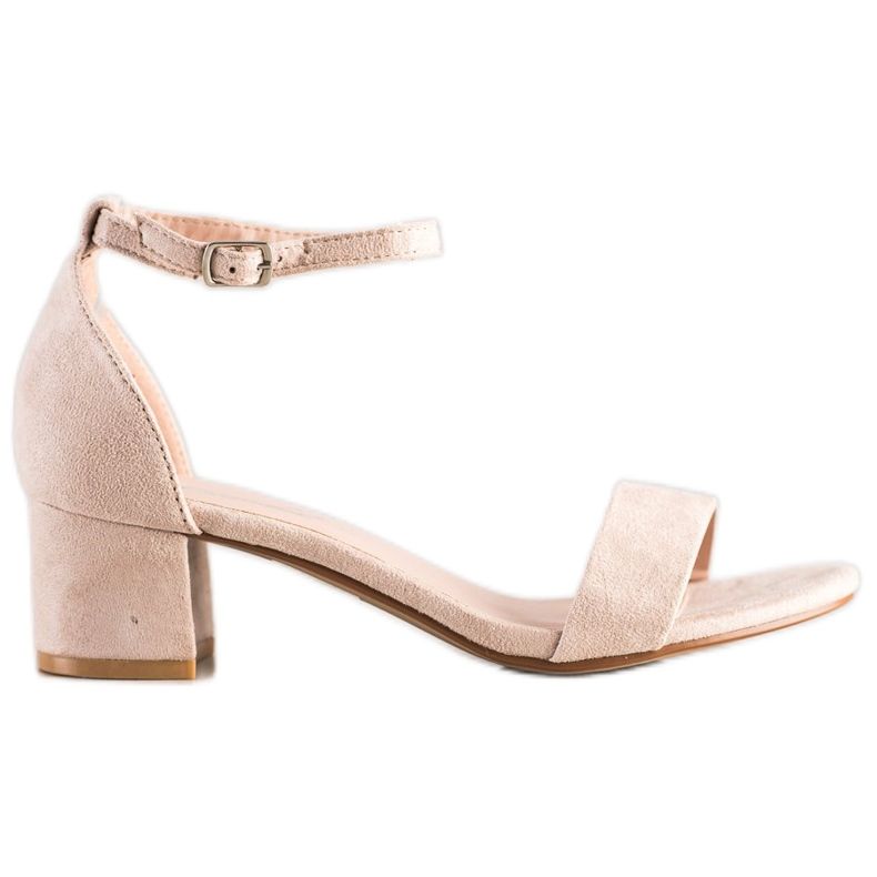 SHELOVET Sandaalit matalalla baarilla beige