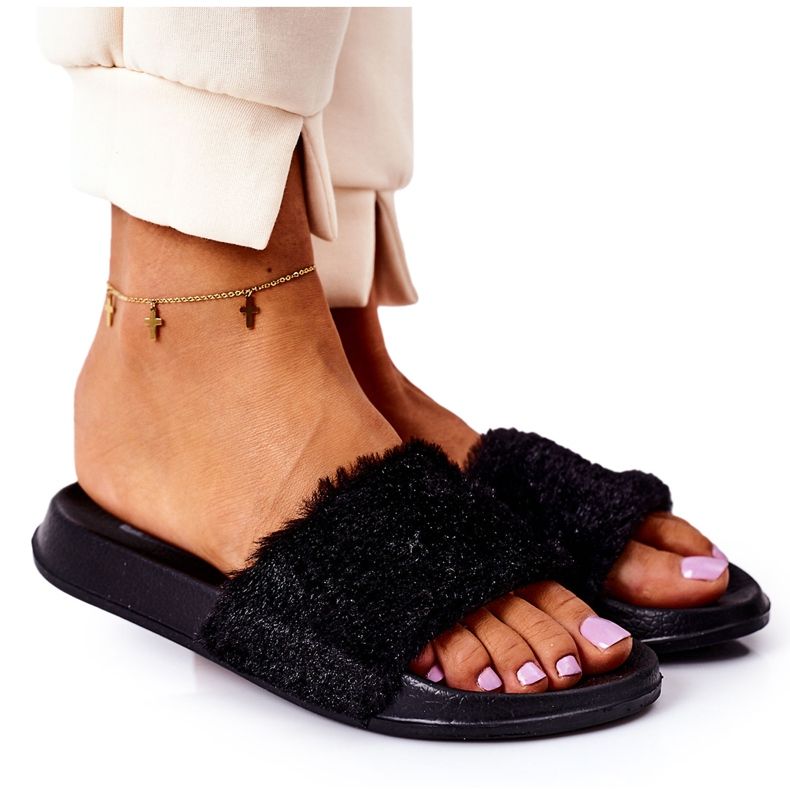 PE1 Kumiset tohvelit, turkis musta Emery