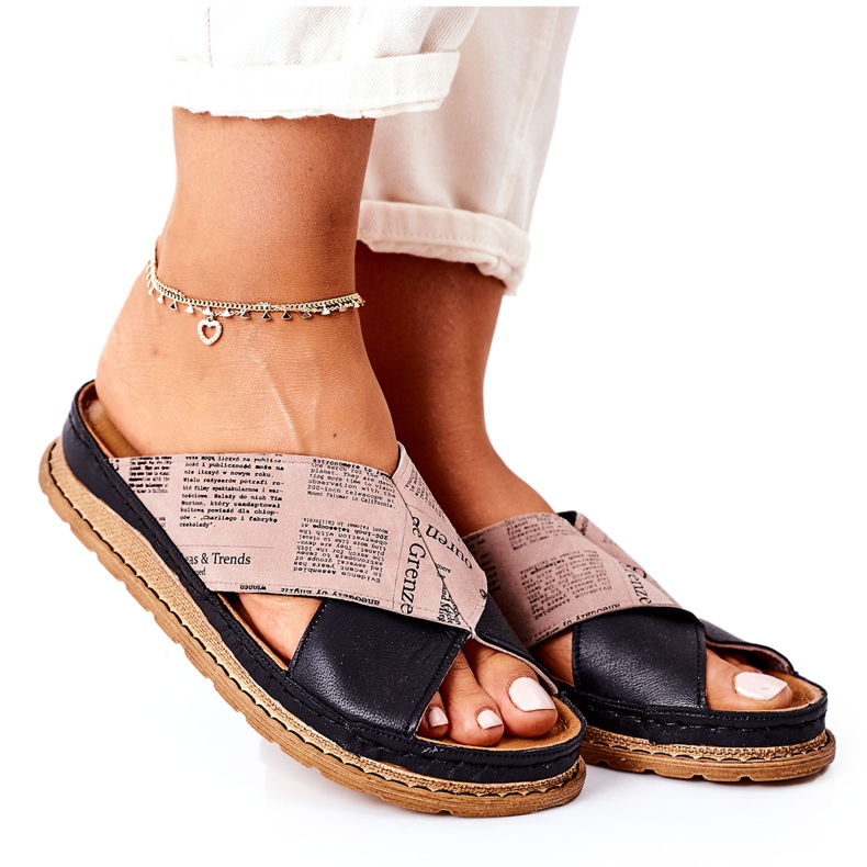 Maciejka 04986-01 Mustanruskeat, profiloidut nahkatossut