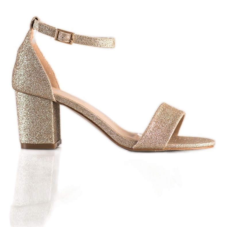 Mannika Klassiset sandaalit glitterillä kultainen