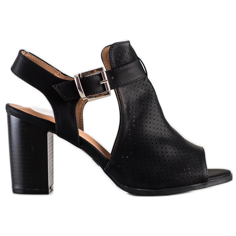 Renda Rakennetut sandaalit Eco -nahkaa musta