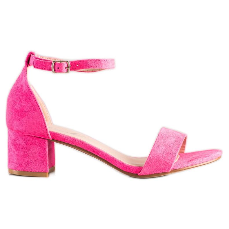 SHELOVET Sandaalit matalalla baarilla vaaleanpunainen