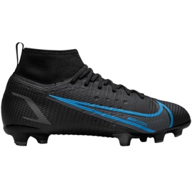 Nike Mercurial Superfly 8 Pro Fg Jr CV0804-004 jalkapallokengät musta musta