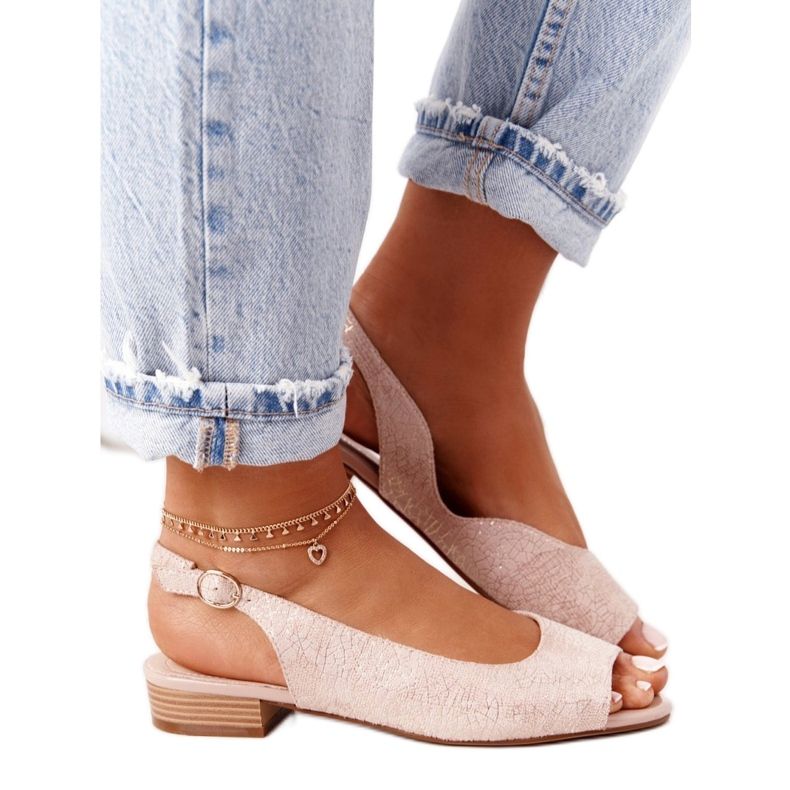 Suede korkokengät Sandaalit Sergio Leone SK807 Pinkki vaaleanpunainen kultainen