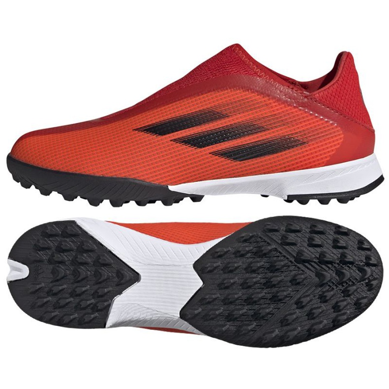 Adidas X Speedflow.3 Ll Tf Jr FY3255 jalkapallokengät monivärinen appelsiinit ja punaiset