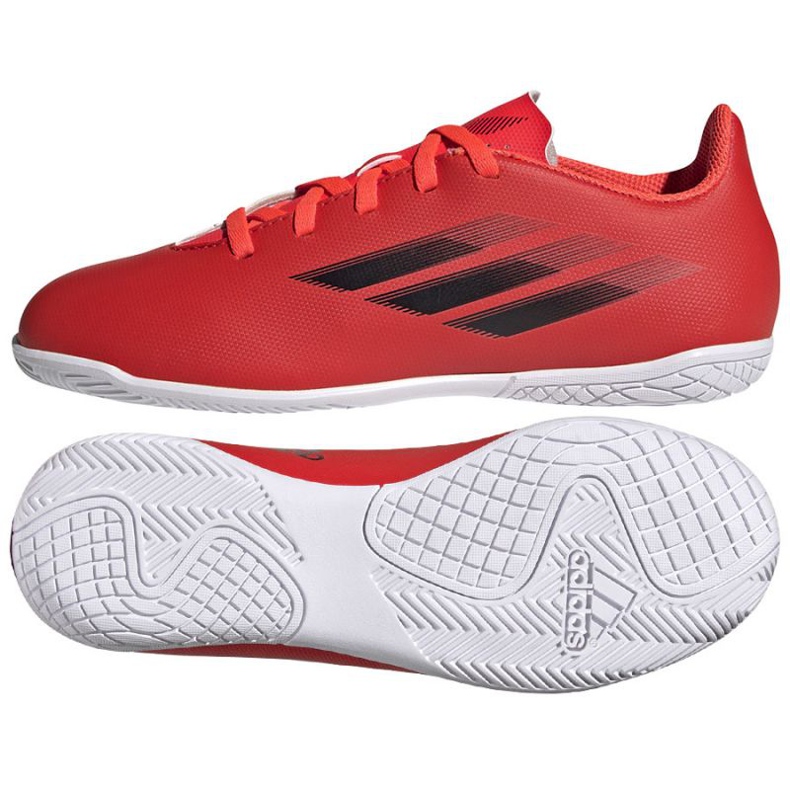 Adidas X Speedflow.4 Jr FY3331 -jalkapallokengät monivärinen appelsiinit ja punaiset
