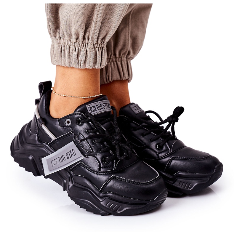 Naisten urheilukengät Big Star GG274215 Musta-Harmaa