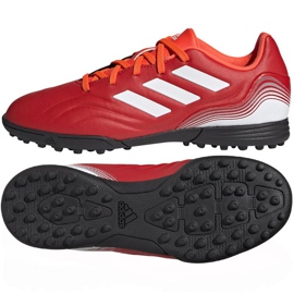 Adidas Copa Sense.3 Tf Jr FY6164 jalkapallokengät monivärinen appelsiinit ja punaiset